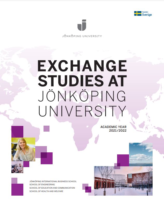 Layout of the brochure with the text: Start your exchange journey at JIBS