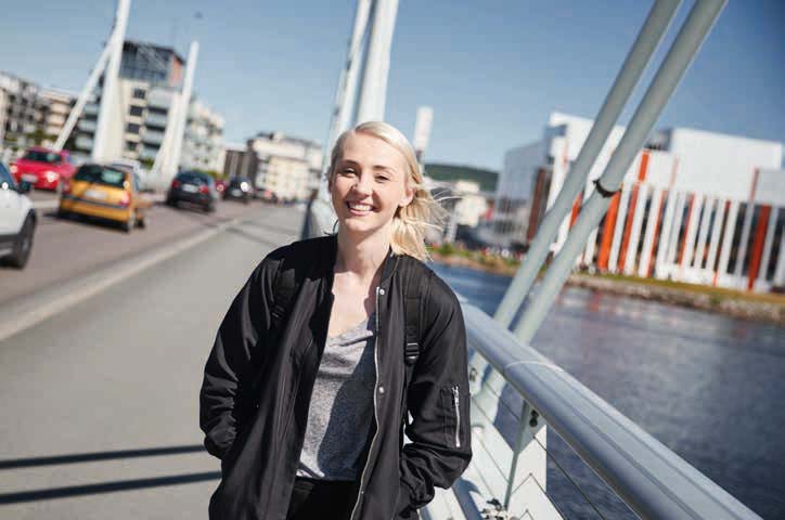 Portrait photo at Munksjöbron with Spira in the background