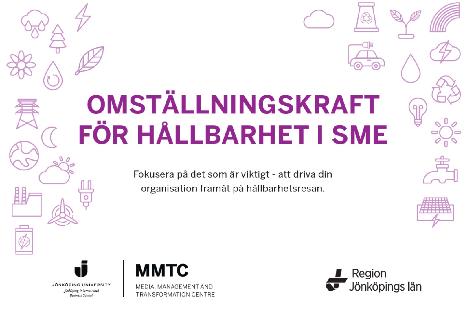 Affisch med texten Omställningskraft för hållbarhet i SME