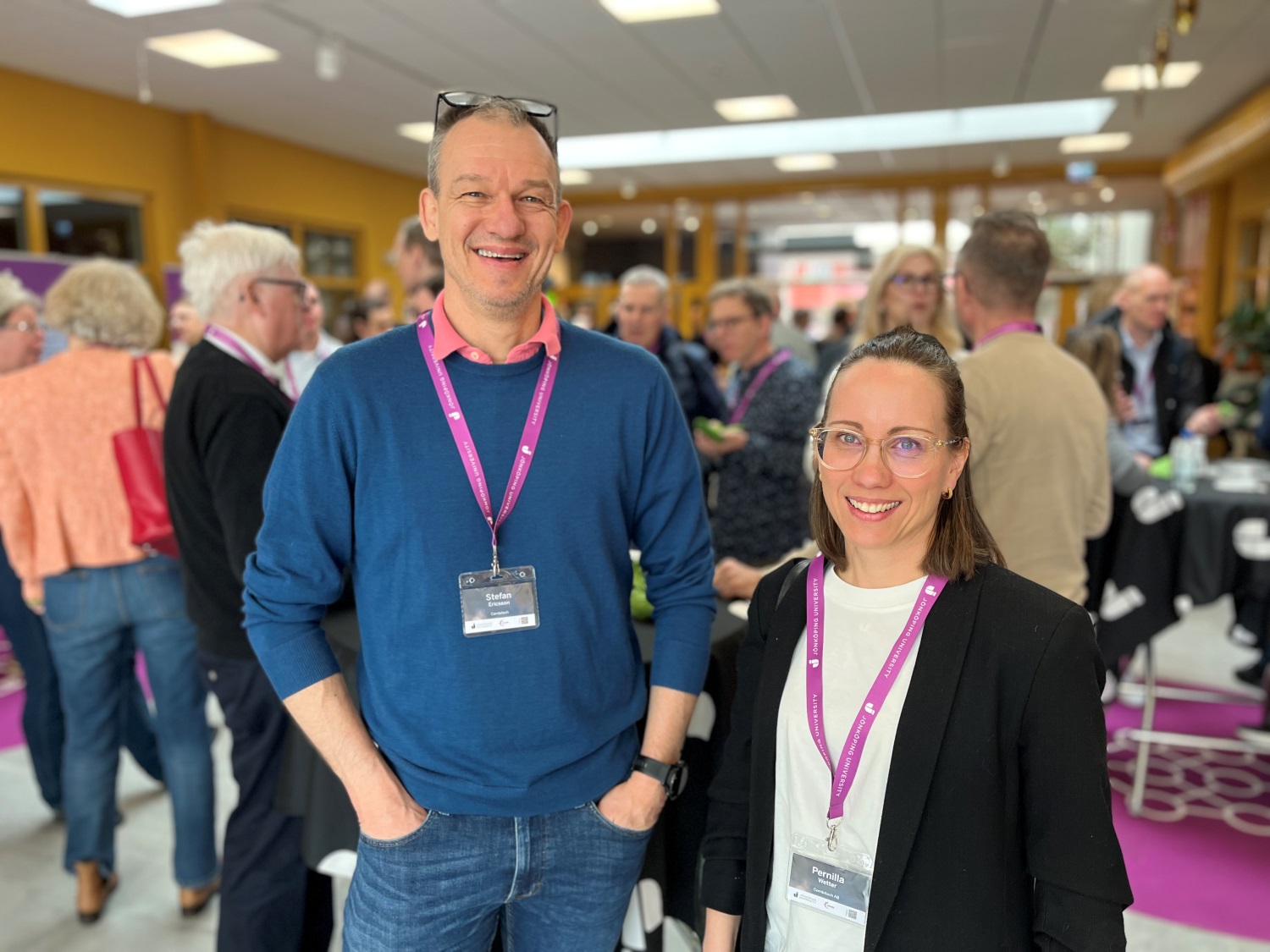 Stefan Ericsson och Pernilla Wetter från Combitech deltog på SPARK-konferensen 2024 på JTH.