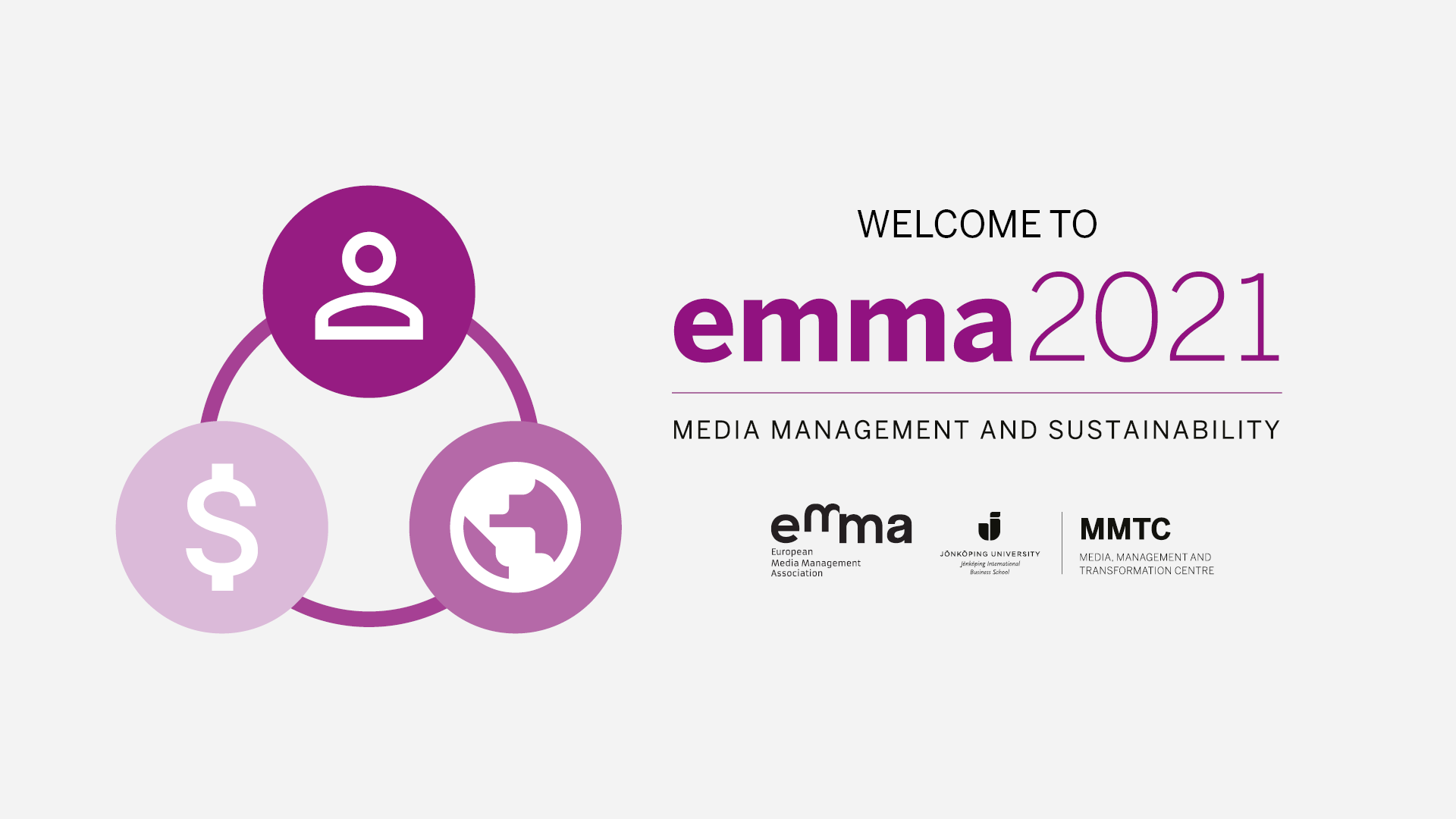 Welcome to emma conference text with logo