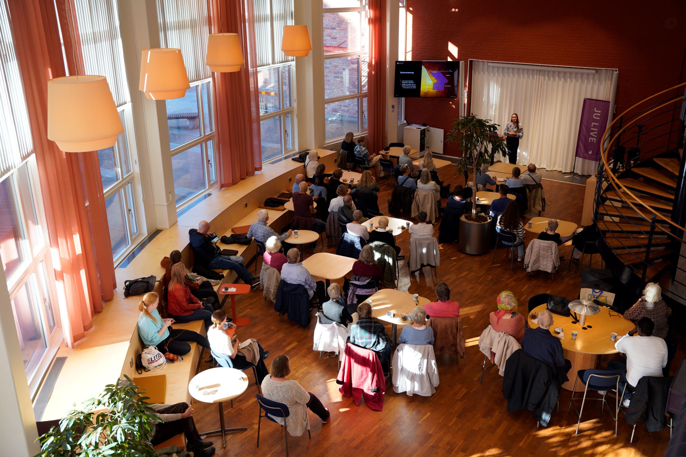 People at  a lecture.