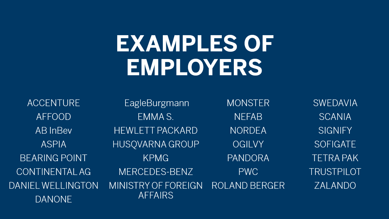 Examples of employers