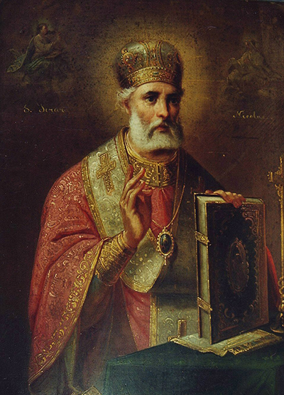 Målning föreställande Sankt Nicolaus