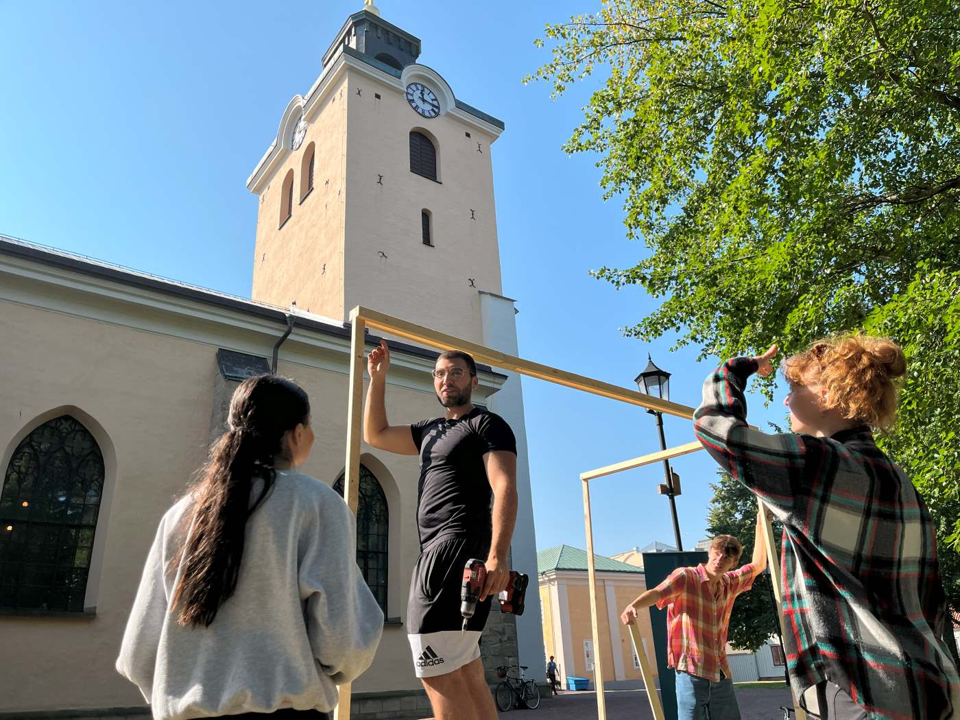 JTH-studenter vid Kristine kyrka, Jönköping.